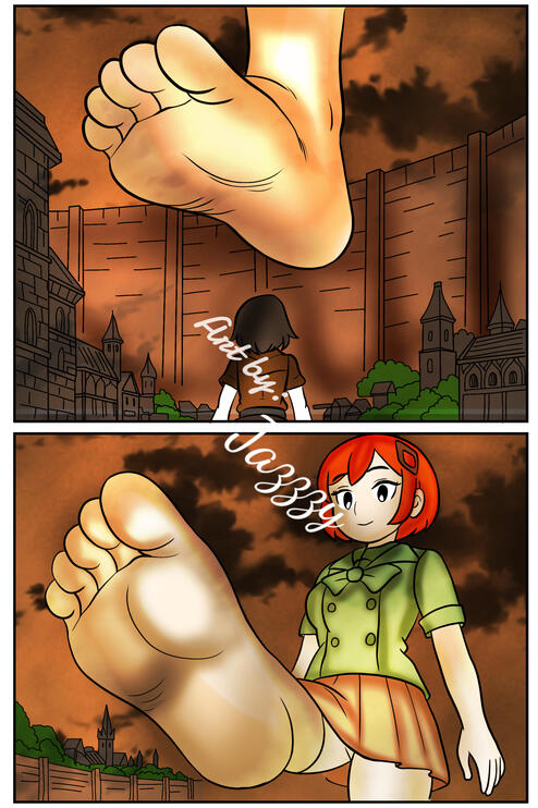 Giantess Comic style illustration
